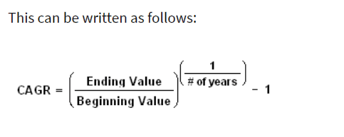 CAGR formula